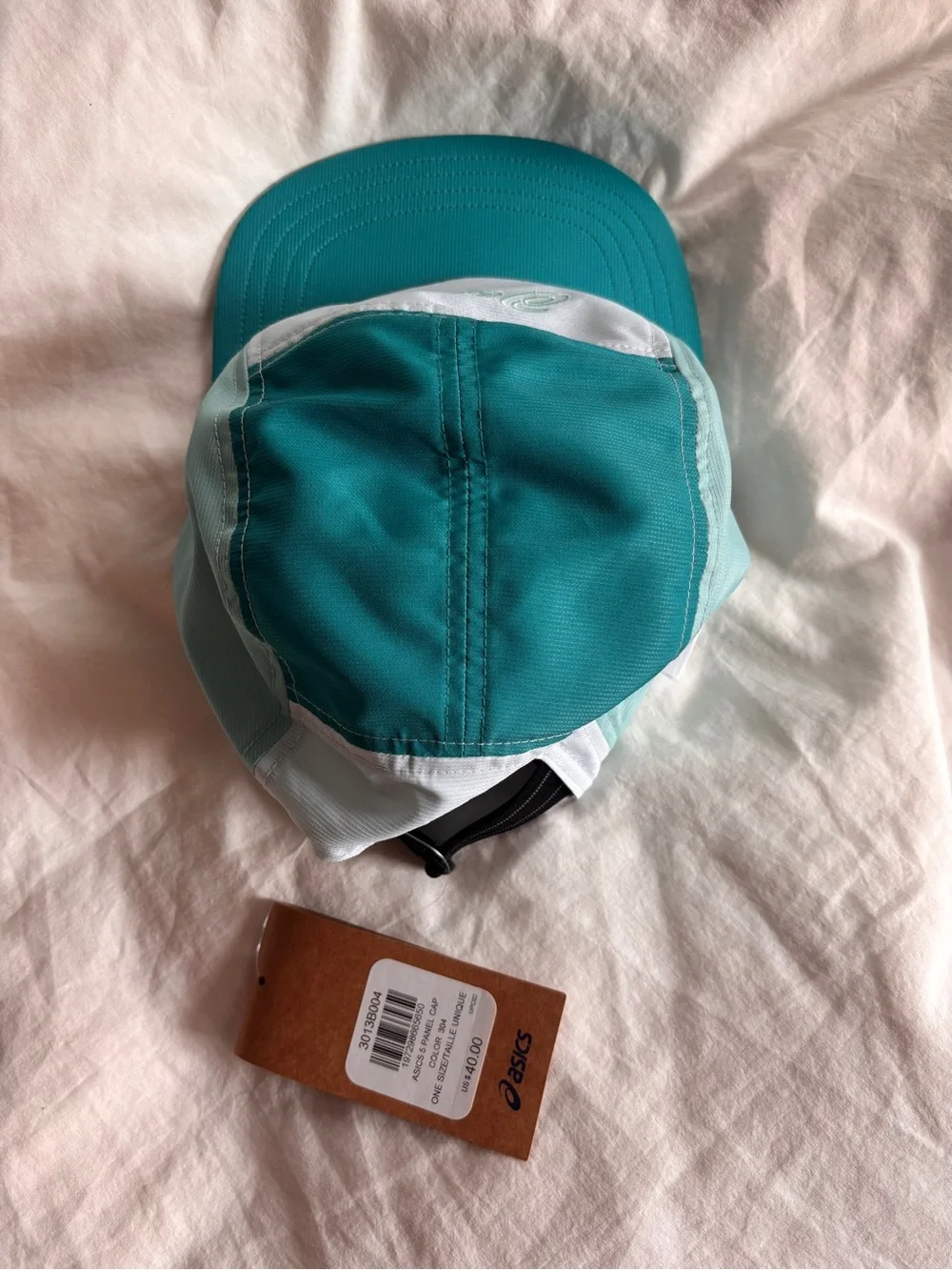 ASICS teal 5-panel running hat